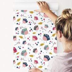Tapeta Do Pokoju Dziecięcego Kolorowe PTAKI Bajka 53x1000  - Miniaturka zdjęcia nr 7