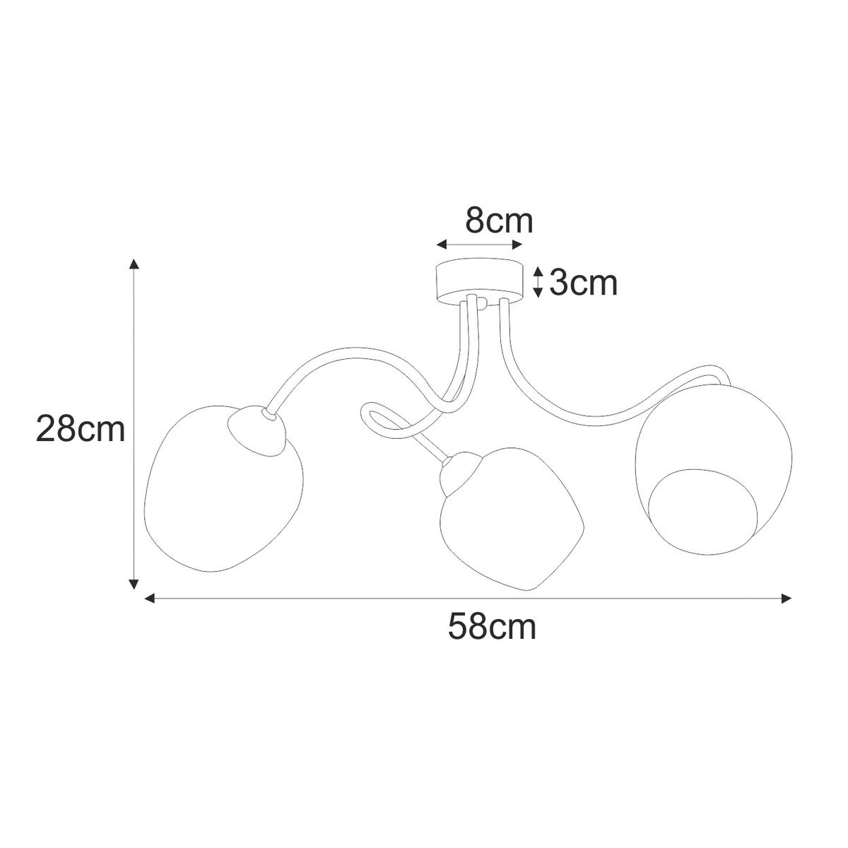 Lampa sufitowa K-5185 BELLA 58x28x58 cm do salonu lub pokoju czarny/biały nr. 4