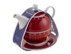 Filiżanka z dzbankiem zestaw Tea For One Rudolfo czerwony Renifer 400 ml - Miniaturka zdjęcia nr 3