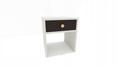 Szafka nocna MONODIS 40x46x40 cm do sypialni biała front czarny - Miniaturka zdjęcia nr 5