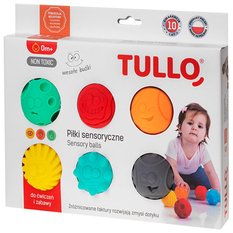 Kolorowe piłki sensoryczne BUŹKI 6 sztuk dla dziecka do zabawy 