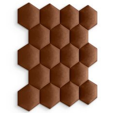 Panele tapicerowane 35x40 cm hexagon na ścianę miodowy - Miniaturka zdjęcia nr 3