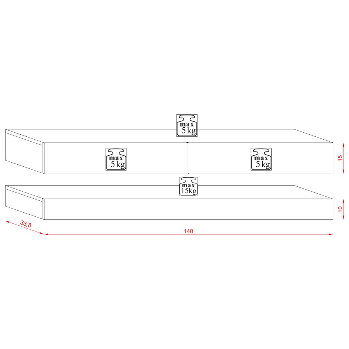 Szafka rtv fly le 140 cm LED czarny mat dąb wotan nr. 2