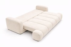 Kanapa rozkładana trzyosobowa Mediolan 250 cm BLUVEL 22 sofa z funkcją spania velvet kremowa - Miniaturka zdjęcia nr 4