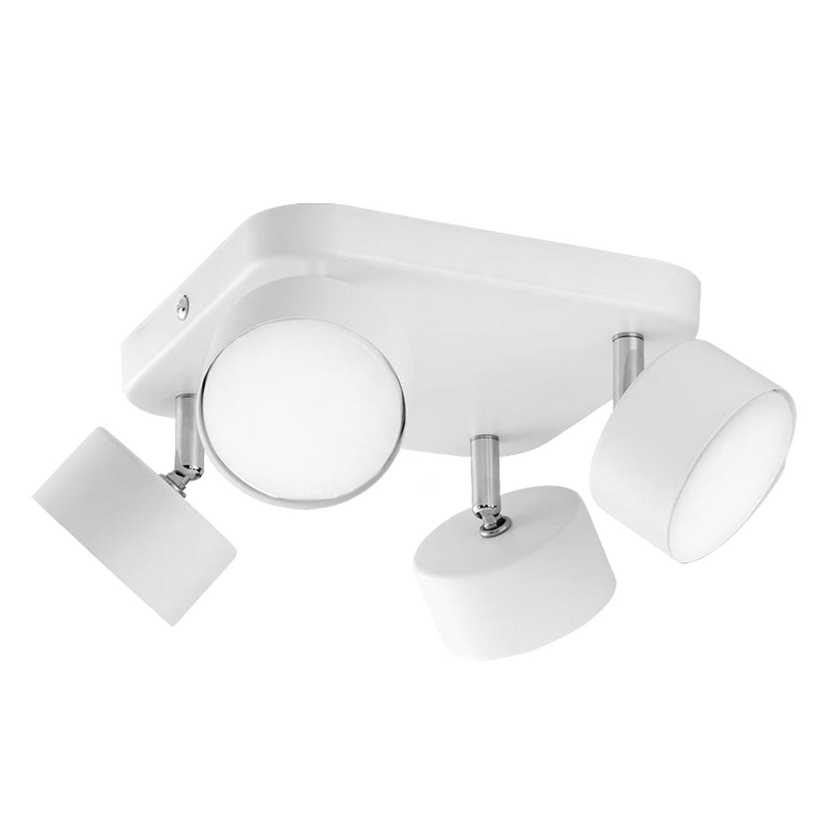 Lampa sufitowa punktowa LED Heckermann 8795318A Biała 4x głowica + 4x Żarówka LED GX53 7W Neutral nr. 6