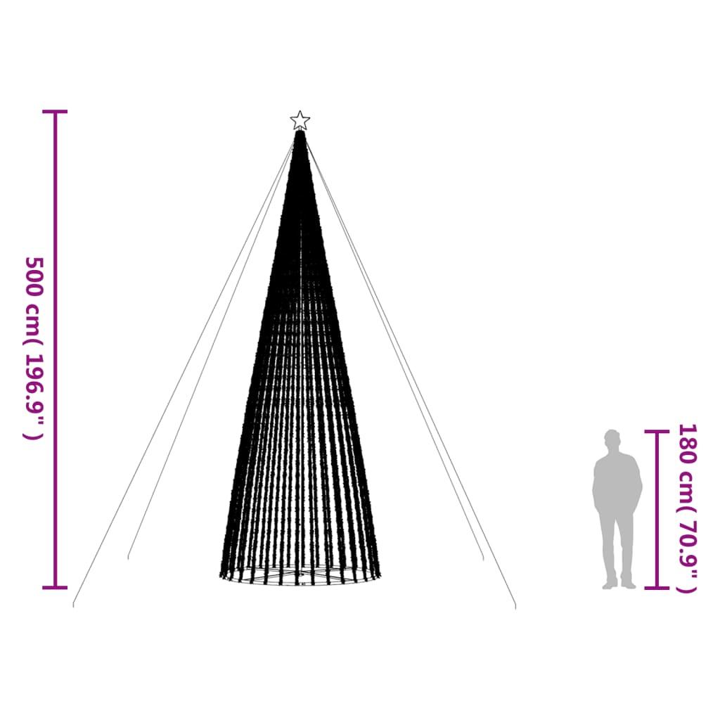 Stożkowa choinka z lampek, 1544 zimnych białych LED, 500 cm nr. 10