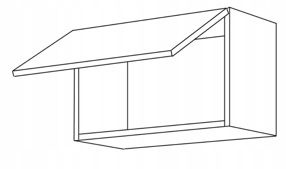 Szafka kuchenna górna 60x31x36 cm wisząca okapowa uchylna  z cichym domykiem dąb artisan biały połysk do kuchni nr. 2