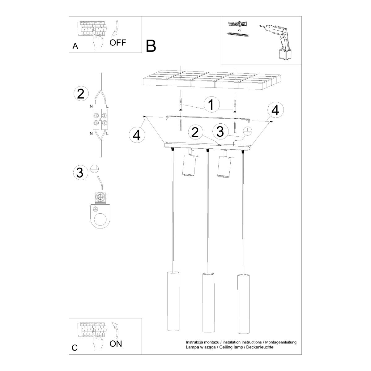 Lampa wisząca RING 3 biały 100x5x45cm nowoczesna G10 do salonu nr. 5