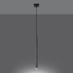 Lampa wisząca PASTELO 1 beton 120x3.5x3.5cm nowoczesna lampa G9 do salonu - Miniaturka zdjęcia nr 3