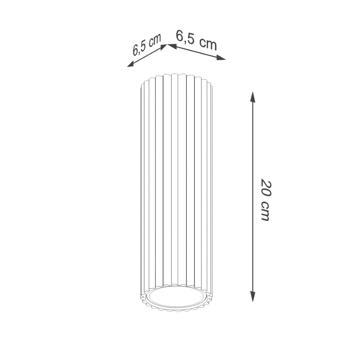 Plafon Karbon 20x6.5x6.5cm do sypialni salonu beżowy nr. 8