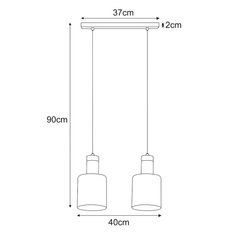 Lampa wisząca K-5251 BRUS 42x90x13 cm do salonu lub pokoju czarny/grafitowy - Miniaturka zdjęcia nr 6