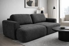 Kanapa z funkcją spania ITALY 250x100x82 cm FLOW 25 trzyosobowa sofa rozkładana antarcyt - Miniaturka zdjęcia nr 4