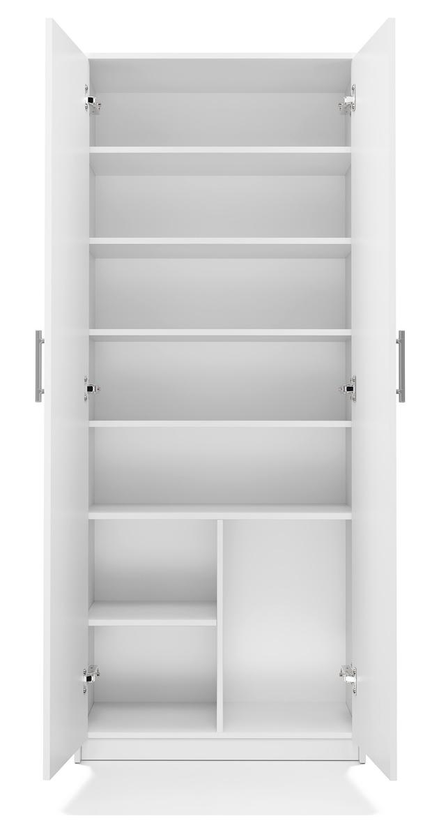 Regał Rafcio 2D 74x180x35 cm z półkami i drzwiami do pokoju lub biura biały mat bestseller nr. 5