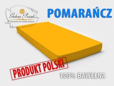 Prześcieradło bawełniane JERSEY 180x200cm POMARAŃCZ - Miniaturka zdjęcia nr 2