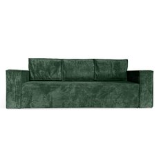 Kanapa Verona 248x96x93 cm z funkcją spania i pojemnikiem sztruks butelkowa zieleń do salonu - Miniaturka zdjęcia nr 2