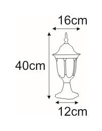 Lampa ogrodowa stojąca K-5007S2/N / VASCO 16x40x16 cm do ogrodu czarny/złoty nr. 2