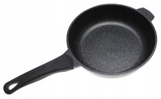 Patelnia 24 cm ceramiczna marmurowa głęboka indukcja gaz do kuchni - Miniaturka zdjęcia nr 4