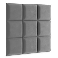 Panele tapicerowane 40x40 cm na ścianę wezgłowie szary - Miniaturka zdjęcia nr 3