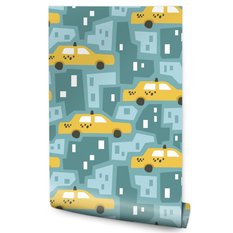 Tapeta Do Pokoju Dziecięcego Żółte TAXI Taksówki 53x1000  - Miniaturka zdjęcia nr 1