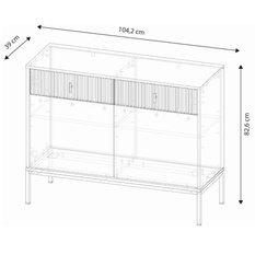 Komoda Maggiore 104,2 cm do salonu sypialni przedpokoju kaszmir czarny złoty - Miniaturka zdjęcia nr 7