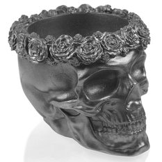 Donica Skull Flower Steel Poli 9cm Czaszka Kwiaty Stal . - Miniaturka zdjęcia nr 3