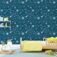 Tapeta Ścienna KOSMOS Gwiazdy Szkic Planety Ozdoba  - Miniaturka zdjęcia nr 5