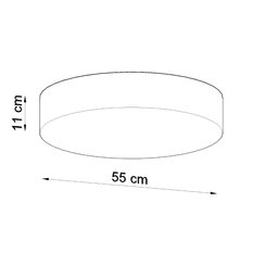 Plafon ARENA 55 szary 11x55x55cm E27 nowoczesna lampa do salonu - Miniaturka zdjęcia nr 4