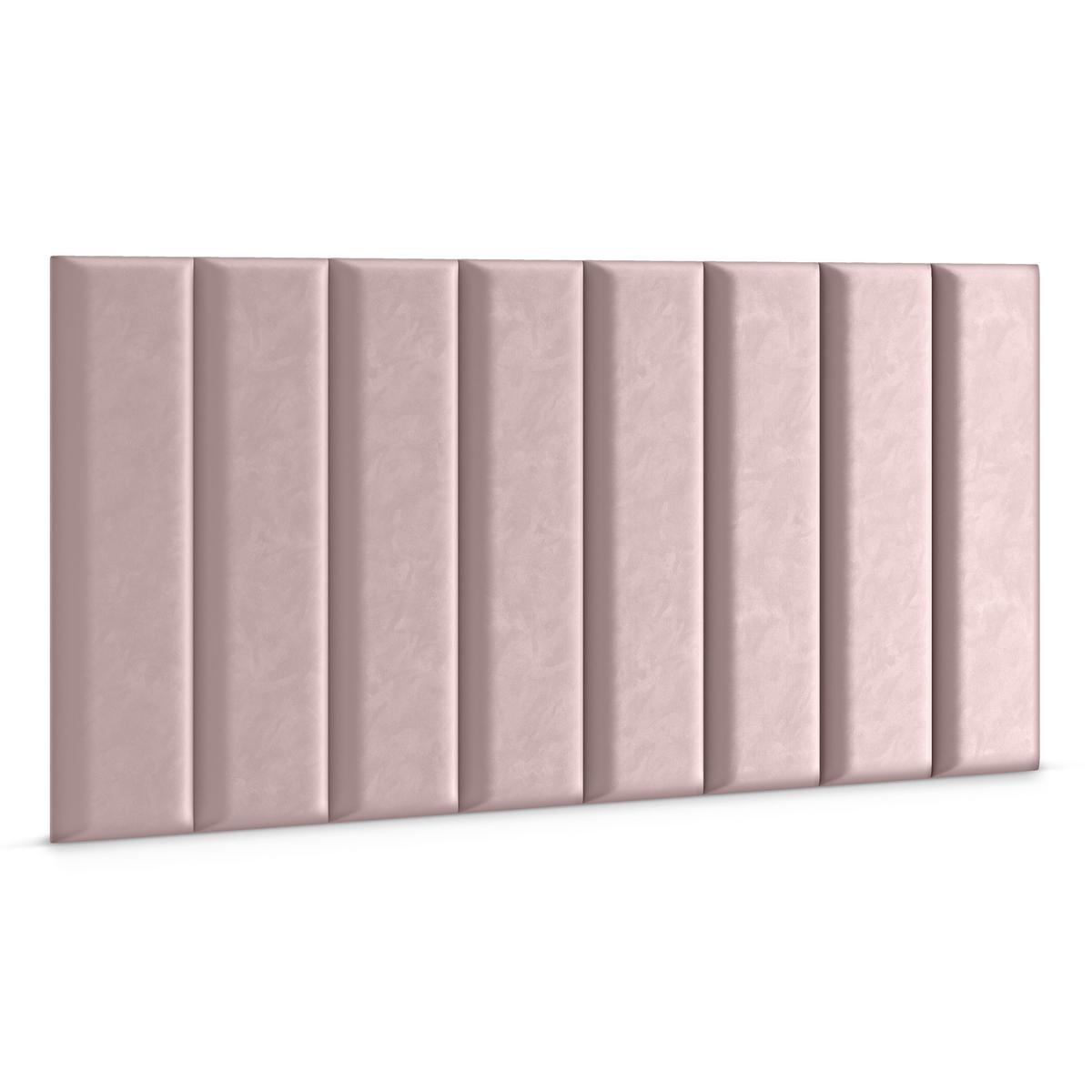 Panele tapicerowane  80x20 cm na ścianę prostokąt różowy nr. 3