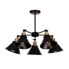 Lampa sufitowa K-8038B-5 MORENO 60x45x60 cm do salonu lub jadalni czarny - Miniaturka zdjęcia nr 1