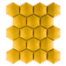 Panele tapicerowane  26x30 cm hexagon magic velvet żółty - Miniaturka zdjęcia nr 7