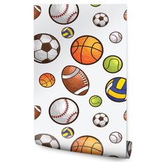 Tapeta dla Chłopca SPORT Kolorowe Piłki Siatkówka  - Miniaturka zdjęcia nr 1
