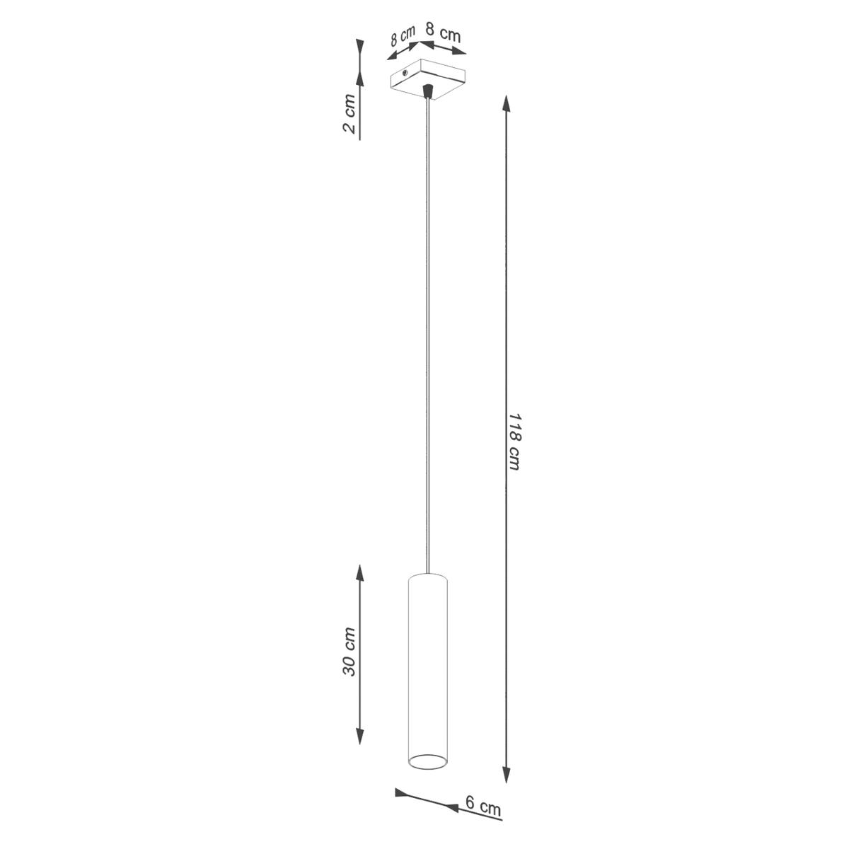 Lampa wisząca Lagos 118x8x8cm do sypialni salonu beżowa nr. 8