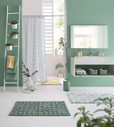 Kleine Wolke Alhambra Tekstylna zasłona prysznicowa zielony 180x200 cm - Miniaturka zdjęcia nr 3
