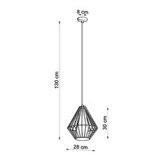 Lampa wisząca DEMI biała 130x28x28cm nowoczesna E27 do salonu - Miniaturka zdjęcia nr 4