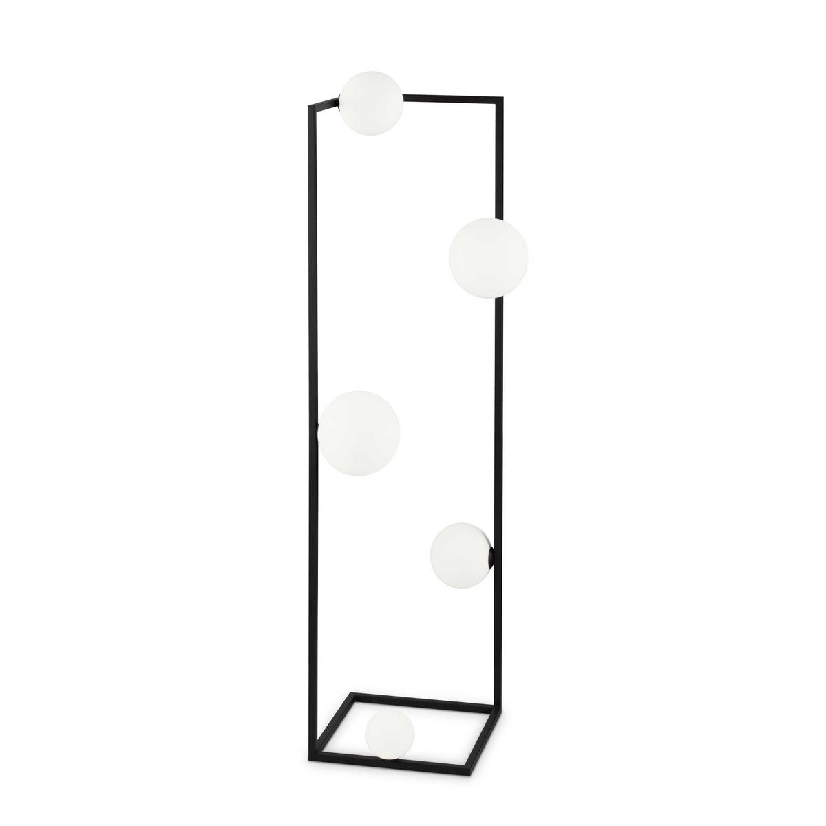 Angolo 30x118x30 cm pięciopunktowa lampa stojąca loft okrągłe klosze biała G9 do salonu jadalni  nr. 2