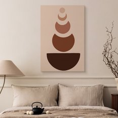 Obraz Na Płótnie Abstrakcja Księżyce Styl Boho Minimalizm 80x120cm - Miniaturka zdjęcia nr 5