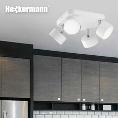 Lampa sufitowa punktowa LED Heckermann 8795318A Biała 4x głowica - Miniaturka zdjęcia nr 5