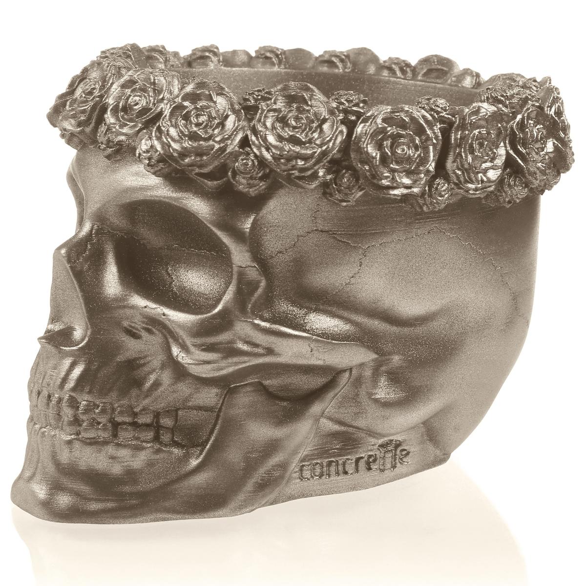 Donica Skull Flowers Brass Poli  9 cm nr. 3