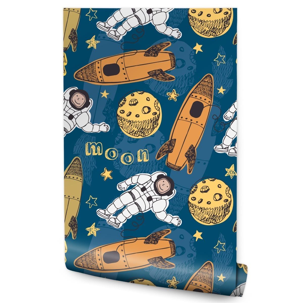 Tapeta Ścienna KOSMOS Rakiety Gwizdy Astronauta  nr. 1
