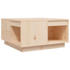 Stolik kawowy 60x61x32,5 cm z przestronnymi półkami lite drewno sosnowe do salonu - Miniaturka zdjęcia nr 4