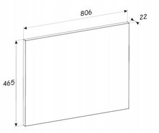 Blat do szafki 80 cm czarny mdf 2,2 cm do łazienki  - Miniaturka zdjęcia nr 2