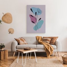 Obraz Na Płótnie Kwiat Natura Styl Boho Abstrakcja 60x90cm - Miniaturka zdjęcia nr 3