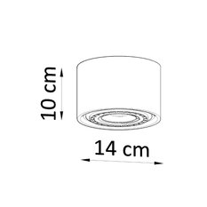 Plafon BASIC 1 naturalne drewno 10x14x14cm nowoczesna lampa GU10 do salonu  - Miniaturka zdjęcia nr 4