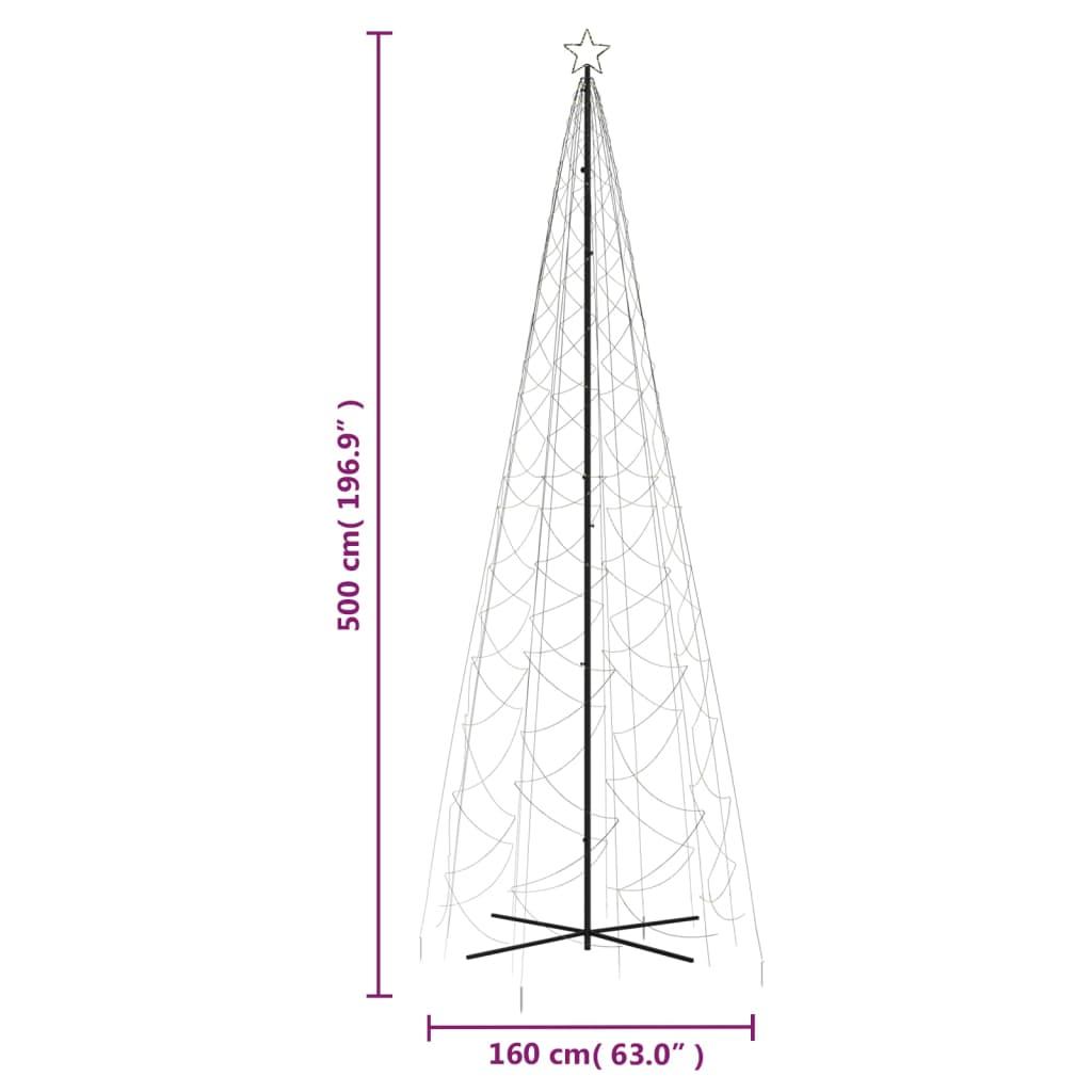 Choinka stożkowa 170x500  cm 1400 ciepłych białych LED świąteczna do ogrodu nr. 10