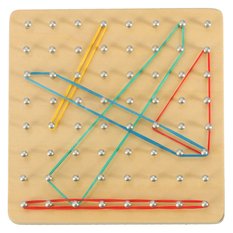 Geoboard geoplan drewniana układanka tworzenie kształtów z gumek - Miniaturka zdjęcia nr 9