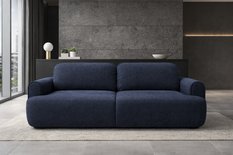 Kanapa z funkcją spania ITALY 250x100x82 cm FLOW trzyosobowa sofa rozkładana ciemnoniebieska - Miniaturka zdjęcia nr 2