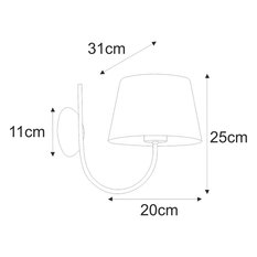 Kinkiet K-4337 SASTO 20x25x31 cm do salonu lub pokoju czarny/złoty - Miniaturka zdjęcia nr 2