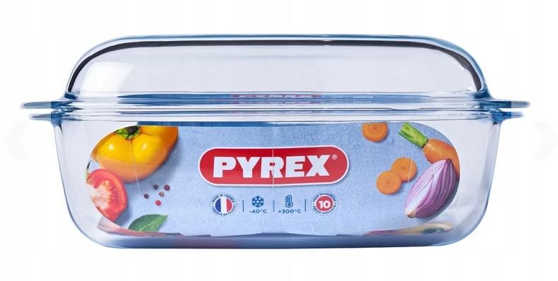 Naczynie żaroodporne Pyrex 22 cm z pokrywą szklane nr. 2