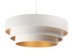 Lampa wisząca TRINITI nowoczesna z tkaniny welurowej biała do salonu  - Miniaturka zdjęcia nr 4