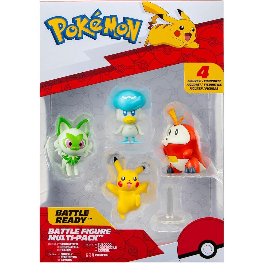 POKEMON BATTLE FIGURE MULTI-PACK PALDEA PIKACHU FUECOCO SPRIGATITO QUAXLY nr. 1